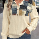 Adriana | Patchwork Knit with Buttons