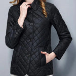 Women's Cotton Blend Slim Fit Jacket for Autumn and Winter