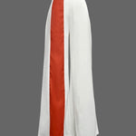 Batwing Sleeves Half Sleeves Solid Color Top + Contrast Color Wide Leg Pants Two Pieces Set