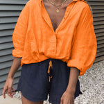 Margovil Lapel Button Down Long Sleeve Shirt