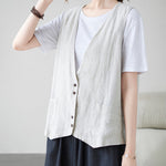 Sleeveless Vest Jacket Casual Loose Women's Waistcoat