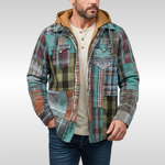 Richard | Plaid Patchwork Hooded Jacket