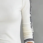 Long Sleeves Skinny Solid Color Mock Neck T-Shirts