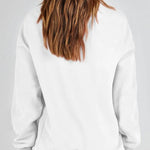 Women's Slit Mock Neck Oversized Sweatshirt
