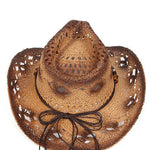 Western Vintage Denim Hollow Hat