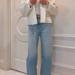 Short lapel wool coat
