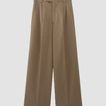 Nadorine Chic Solid Color Two-piece Suits Slim Fit Sleeveless Vest Casual Wide Leg Pants Set