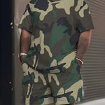 KZZ Men's Summer Casual Camouflage Set