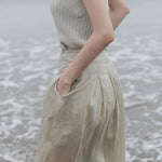 High Waist Drape Wide Leg Pants
