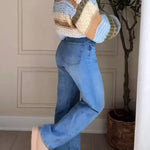 Casual Comfortable Striped Crewneck Sweater