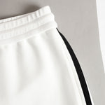 Sporty Off-the-shoulder Long-sleeved Top And Pants Set