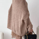 Margovil V Neck Drop Shoulder Slouchy Pullover Sweater