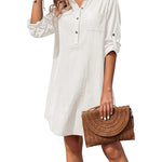 Nadorine Women's Cotton Shirt Dress