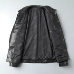 Raventon Suede-Panel Leather Jacket