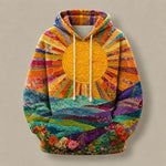 RYLETH | SUNBURST PRINT Y2K HOODIE