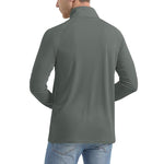 KZZ Men's  Zip Shirt  Quick Dry Lightweight Long Clothing Sports Casual Wear