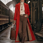 Lapel Single-breasted Leopard Print Coat