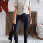 Margovil High Waist Faux Leather Full-length Leggings