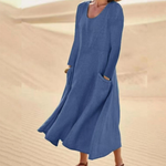 Colette™ | Long Sleeve Plain Dress For Women
