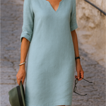 ADRIANA | Flowing Dress with V-Neck and Elegant Line for Every Moment of the Day