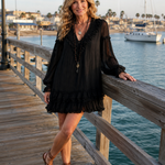 AURELIA | RUFFLE TRIM MINI DRESS