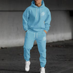 KZZ men's sports pants and hoodie 2-piece set,  unique Wolf claw set