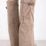 Alexa | WOMEN'S LEATHER THIGH-HIGH BOOTS WITH BUCKLE