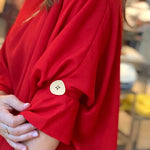 Women's Skew Neck Batwing Sleeve Tee Asymmetric Loose Cape Blouse Slit Elegant Top