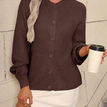 Essential Comfy Crew Neck Knit Cardigan (US Only)