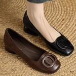 Marielle – Square-Toe Leather Ballet Flats