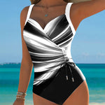 Eleanor | Gradient Drawstring One-Piece Swimsuit