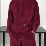 KZZ Men's Hooded Sweatshirt Shorts Set, Very Worthwhile Hoodie Top Pants Two-Piece Suit
