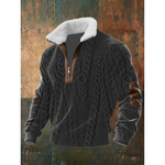 Ethan | Fleece-Lined Zip Turtleneck Sweater