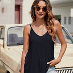 V Neck Camisole Cotton Tank Tops - Nadorine (Us Only)
