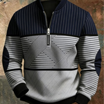 Viktor | Geometric Half-Zip Sweater