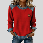 Diede | Sporty Sweater with Contrast Details