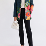 Amaya | Vintage Floral Print Quilted Jacket