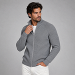 The Richmond Men’s Elegant Merino Wool Zip Up Cardigan