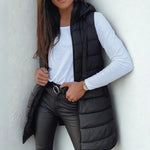 María Fernanda | Casual Sleeveless Hooded Puffer Vest