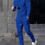 KZZ Essential Waffle Hoodie & Pants Combo | Men's Quick-Dry Lounge Set