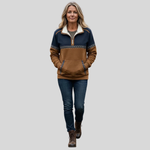 Alvette | Sherpa Collar Half-Zip Pullover