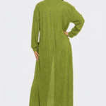 3 Pieces Outfits Cozy Comfort Glitter Long Sleeve Longline Coat and Cropped Ribbed Knit Tank Wide Leg Pants Set