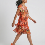 Evania | Speckled Tier Knee Length Dress