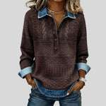 Azalea | Vintage Cable Knit Collared Sweater