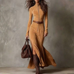 Paulina | Alessia Long Suede Dress