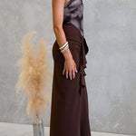 Asymmetrical Shoulder Ruffle Detail Printed Maxi Dress