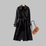TIA��� - Elegant Knee-Length Loose Fit Coat
