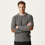 The Briarwood Men’s Oversized Knit Sweater with Elbow Patches