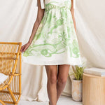Margovil Bow Shoulder Floral Print Mini Cami Dress