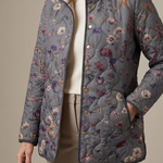 Niva | Vintage Floral Print Quilted Jacket